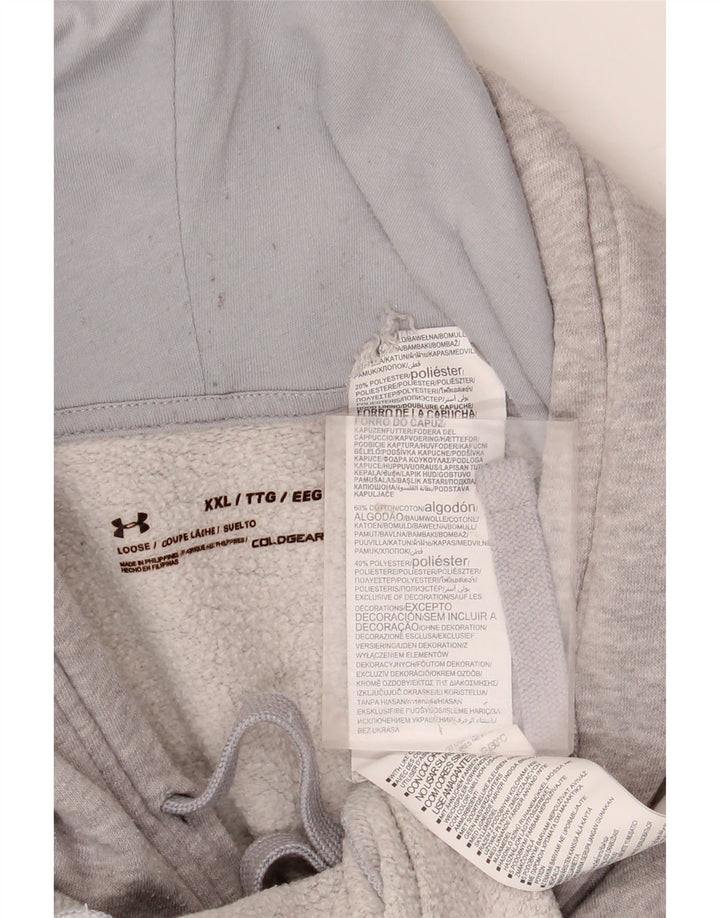 Мужской джемпер свободного покроя с капюшоном UNDER ARMOR Cold Gear 2XL, серый хлопок