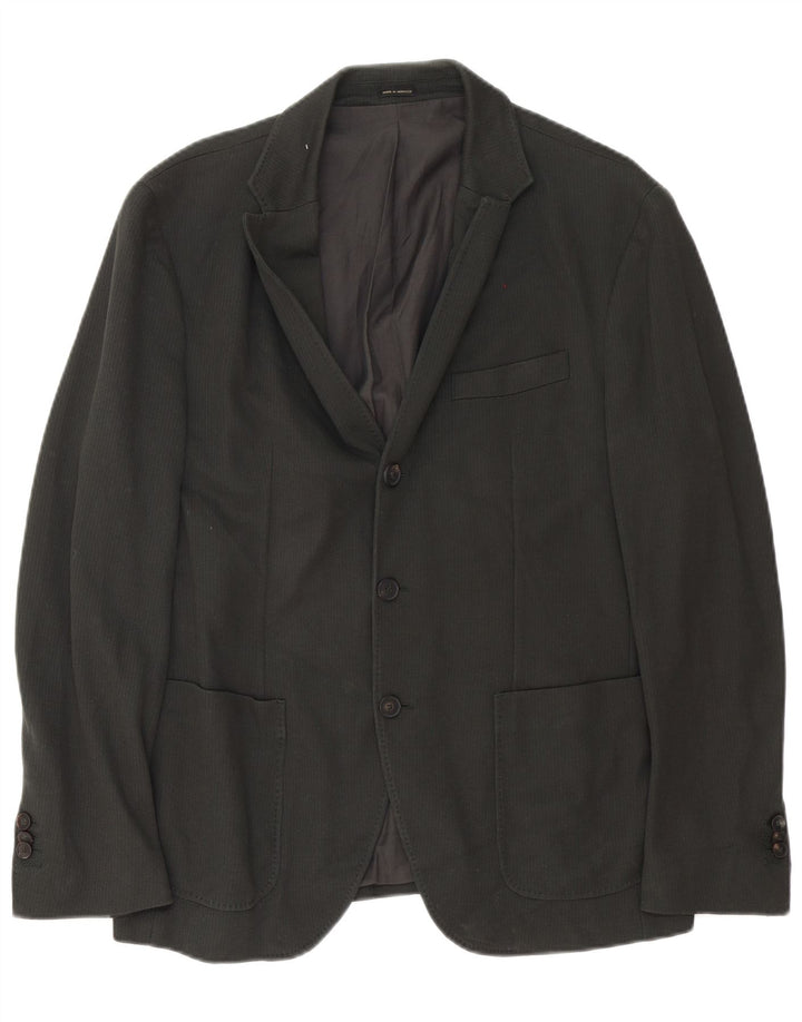 Мужской пиджак на 3 пуговицах MASSIMO DUTTI IT 50, средний серый хлопок