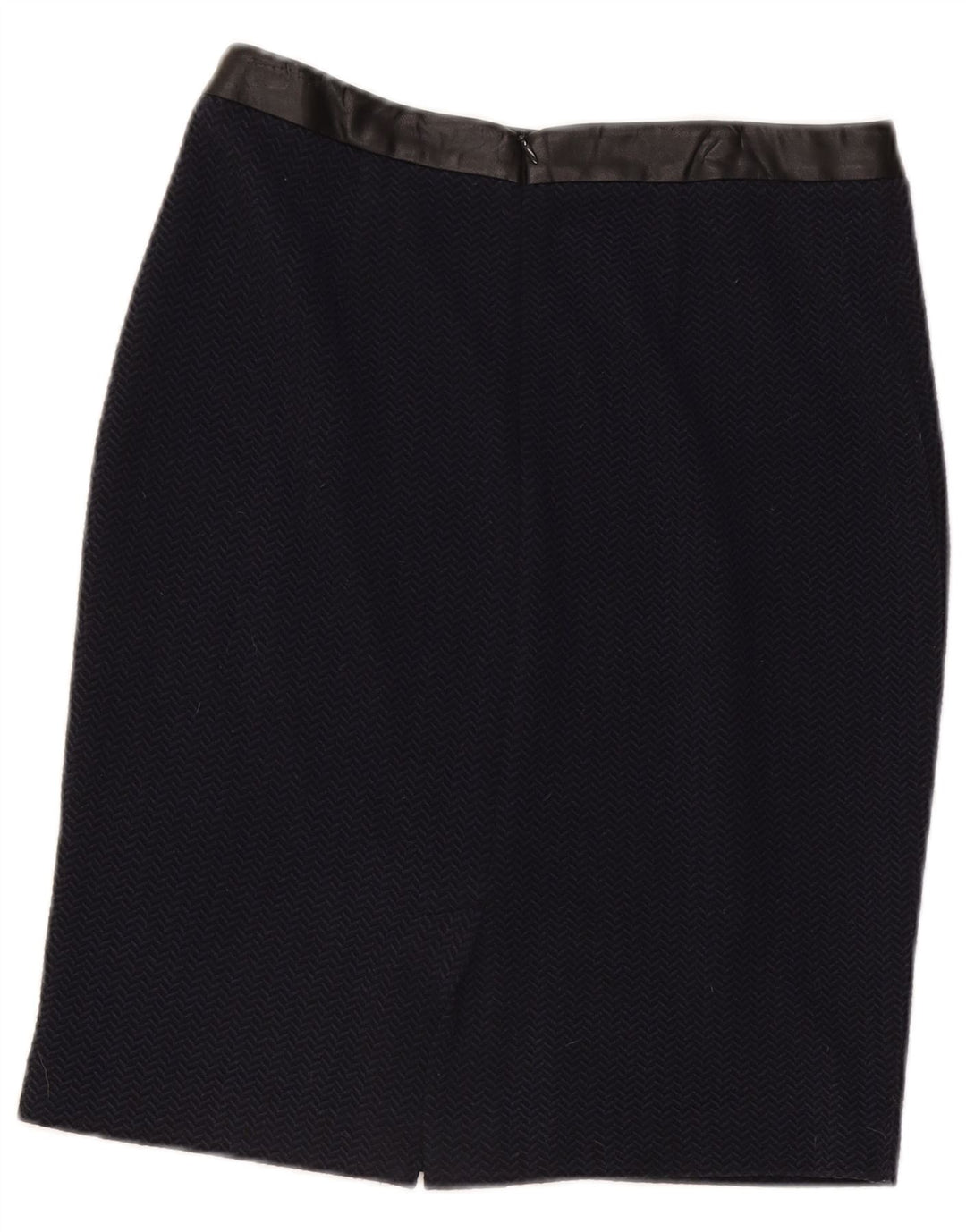 Trussardi Женская юбка-карандаш IT 42 Medium W30 Темно-синяя с узором «в елочку»