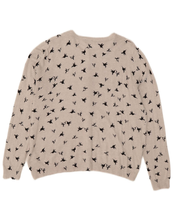 Женский кардиган с рисунком Marks & Spencer UK 18 XL Серый вискоза