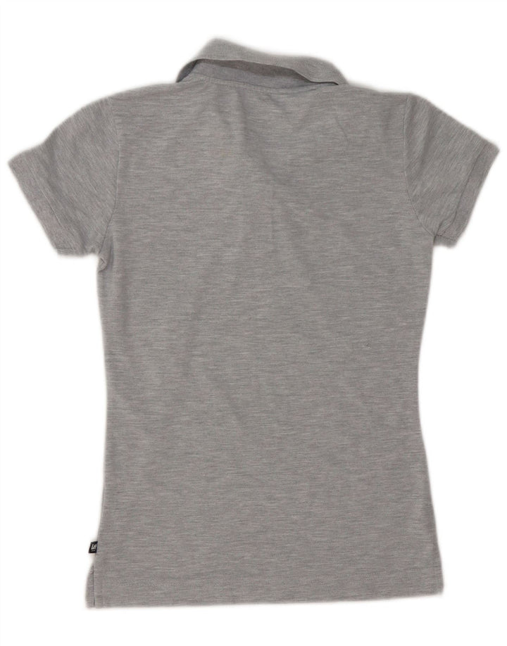 Женская рубашка-поло Lee UK 12, средний серый хлопок в крапинку