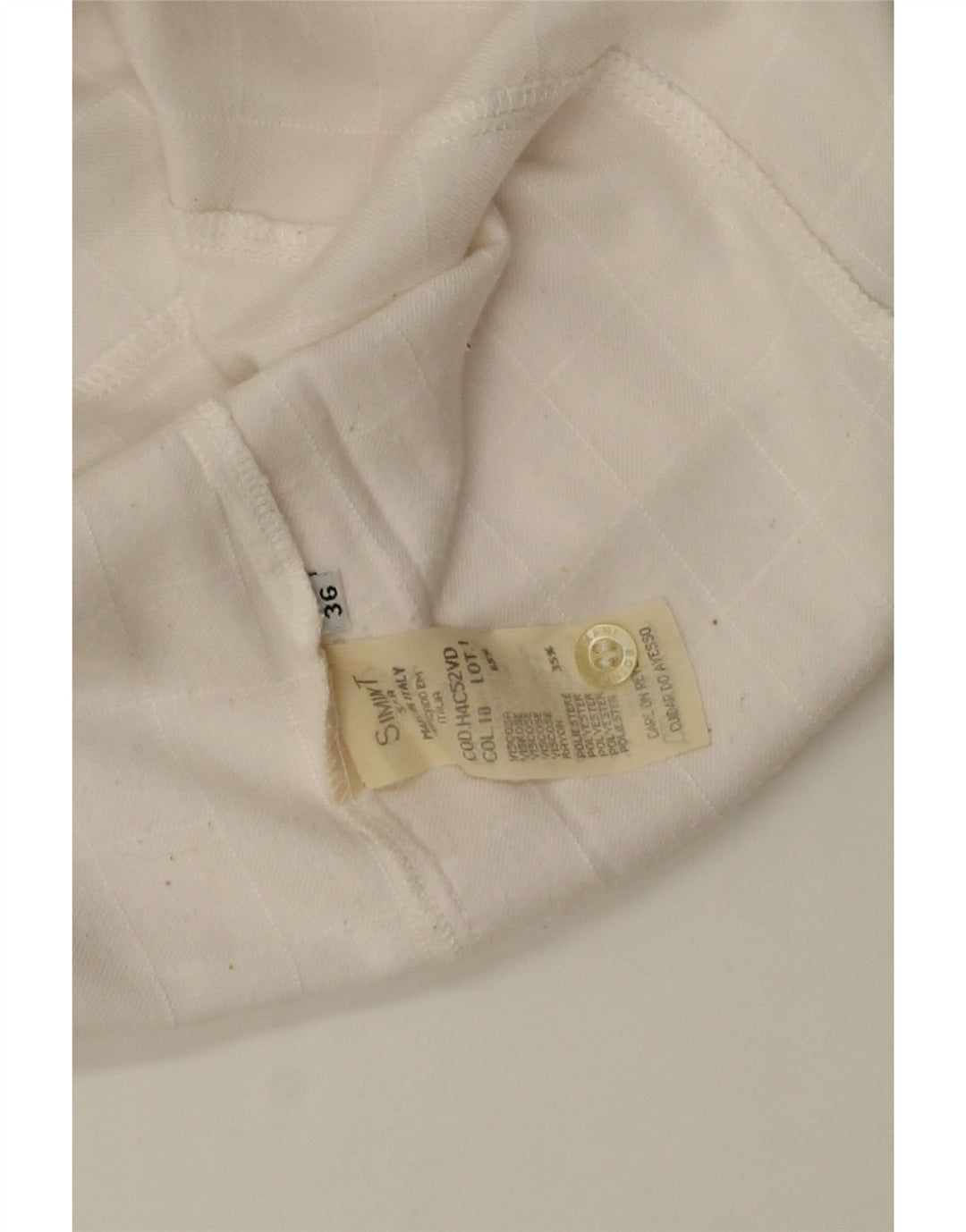 ARMANI Girls Shirt 11-12 Years Off White Check Viscose Vintage Armani and Second-Hand Armani from Messina Hembry 