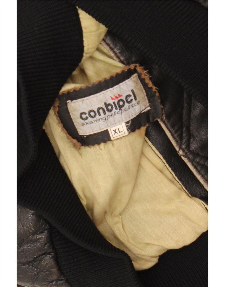 Женский кожаный жилет CONBIPEL UK 18 XL, черный кожаный