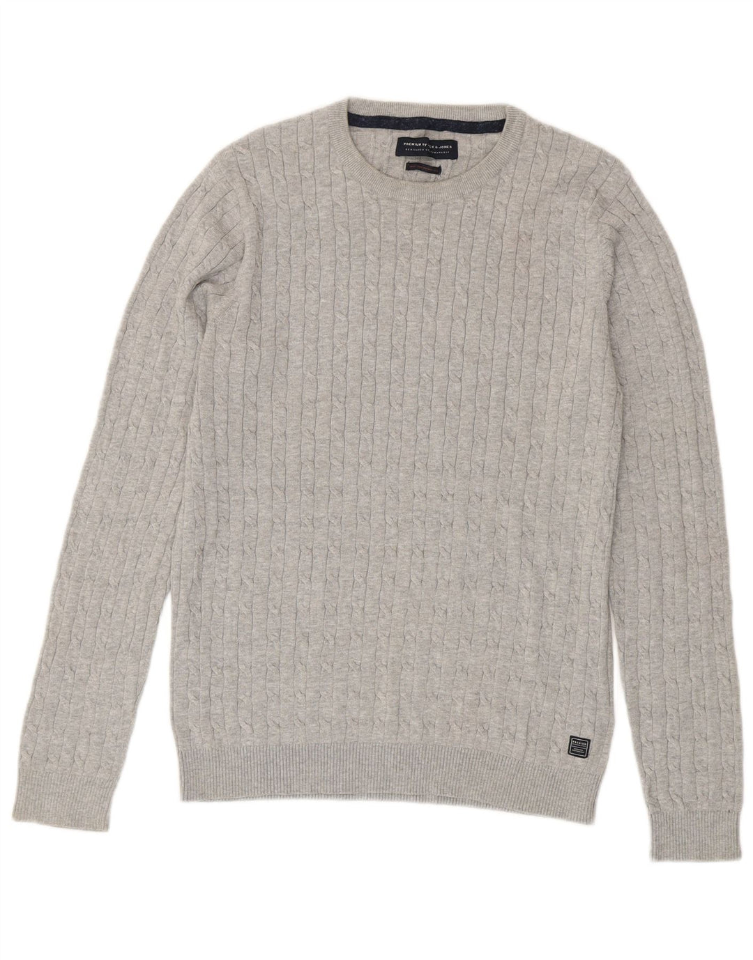 JACK & JONES Мужской джемпер с круглым вырезом XL, серый хлопок