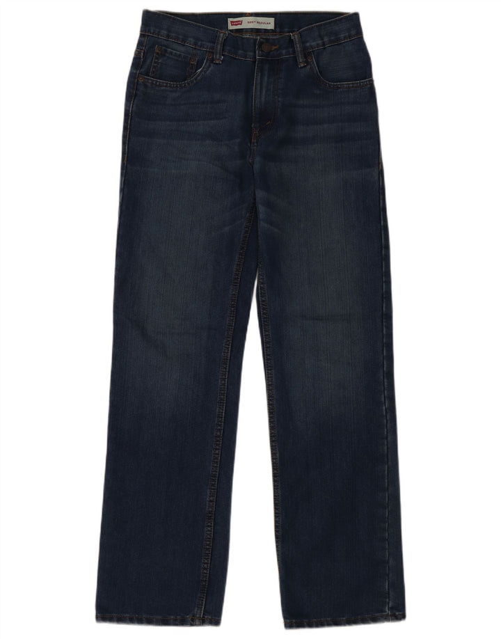 Прямые джинсы LEVI'S Boys 505 Regular, 15–16 лет W28 L28, синий хлопок