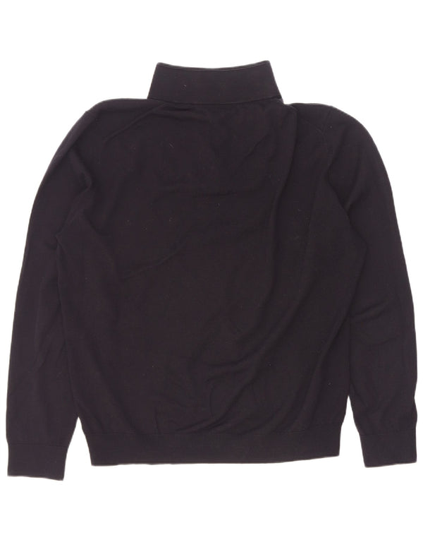 Мужской свитер Reiss с воротником на молнии XL, черный, шерсть