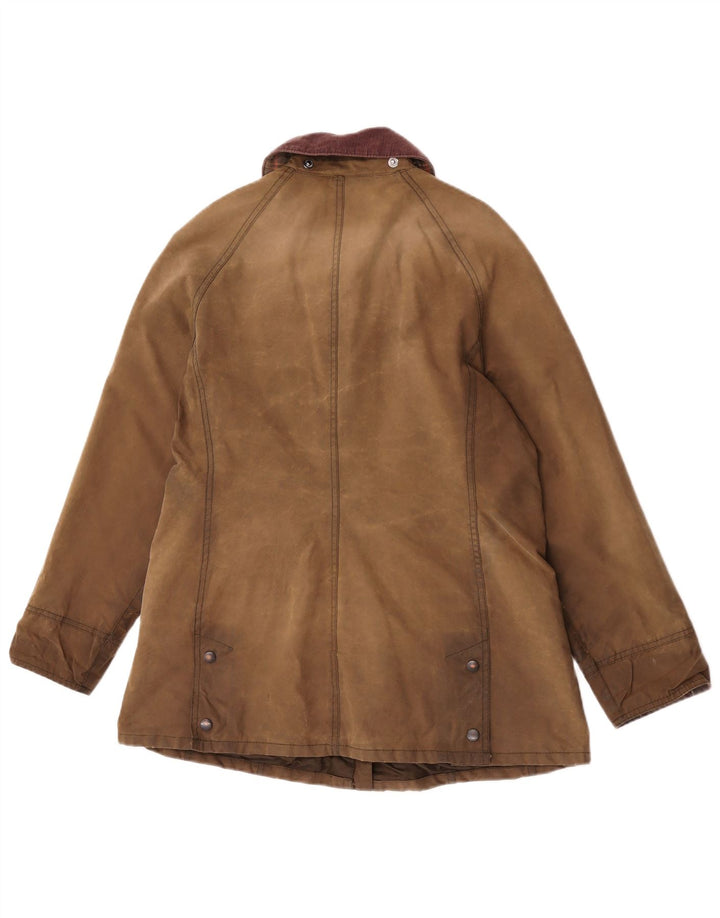 Женская куртка Barbour из вощеного хлопка UK 14, большая коричневая