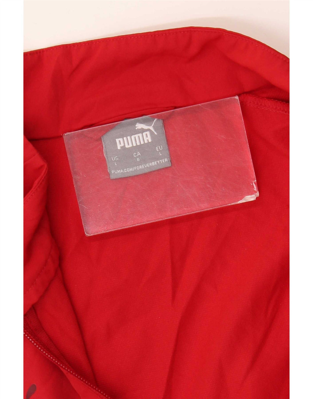 Мужская спортивная куртка с графическим рисунком Puma, большая красная полиэстеровая куртка