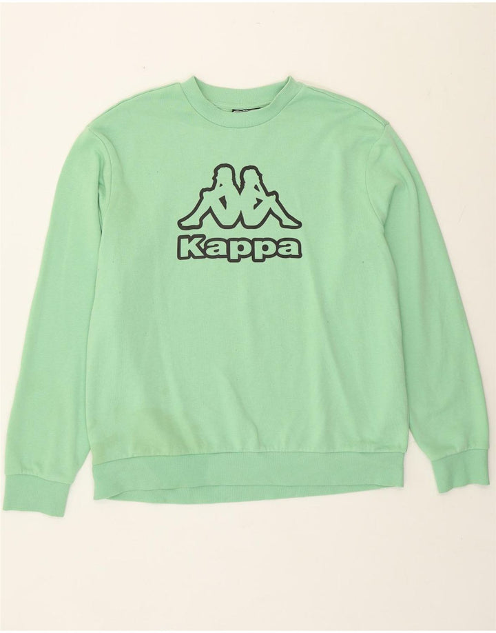 Мужской свитер Kappa с рисунком, 2XL, зеленый хлопок