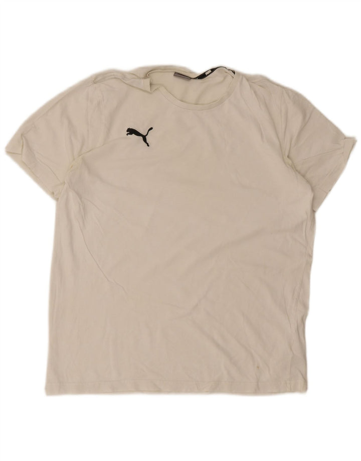 Мужская футболка Puma, большой белый хлопок
