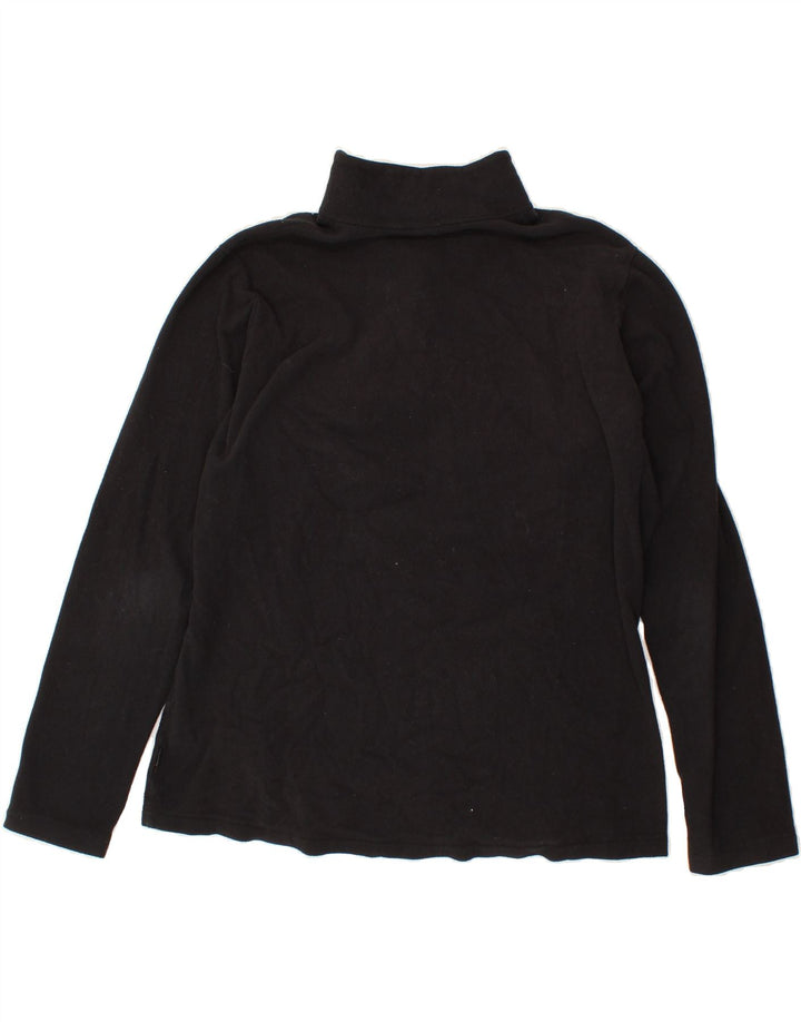 HELLY HANSEN Womens Button Neck Fleece Jumper UK 18 XL Black Polyester Vintage Helly Hansen and Second-Hand Helly Hansen from Messina Hembry 