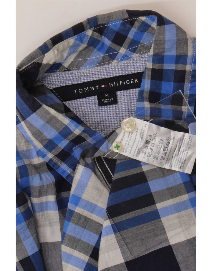 Мужская рубашка Tommy Hilfiger среднего размера, темно-синяя клетка, хлопок