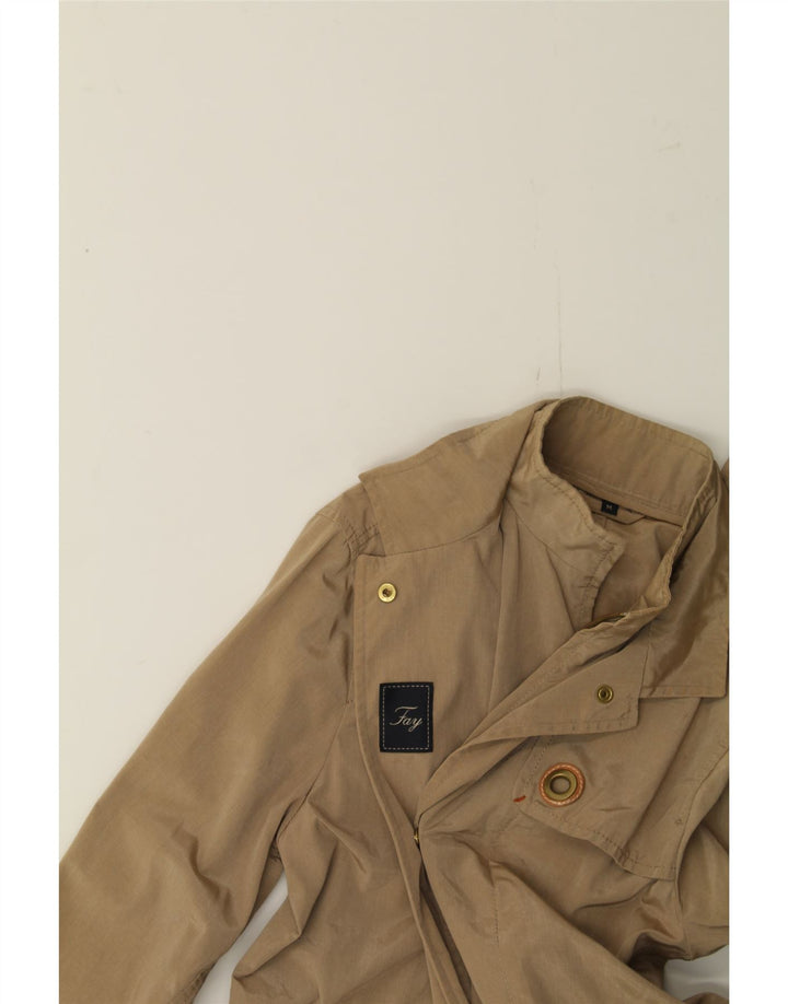 FAY Womens Trench Coat UK 14 Medium Beige Cotton Vintage Fay and Second-Hand Fay from Messina Hembry 