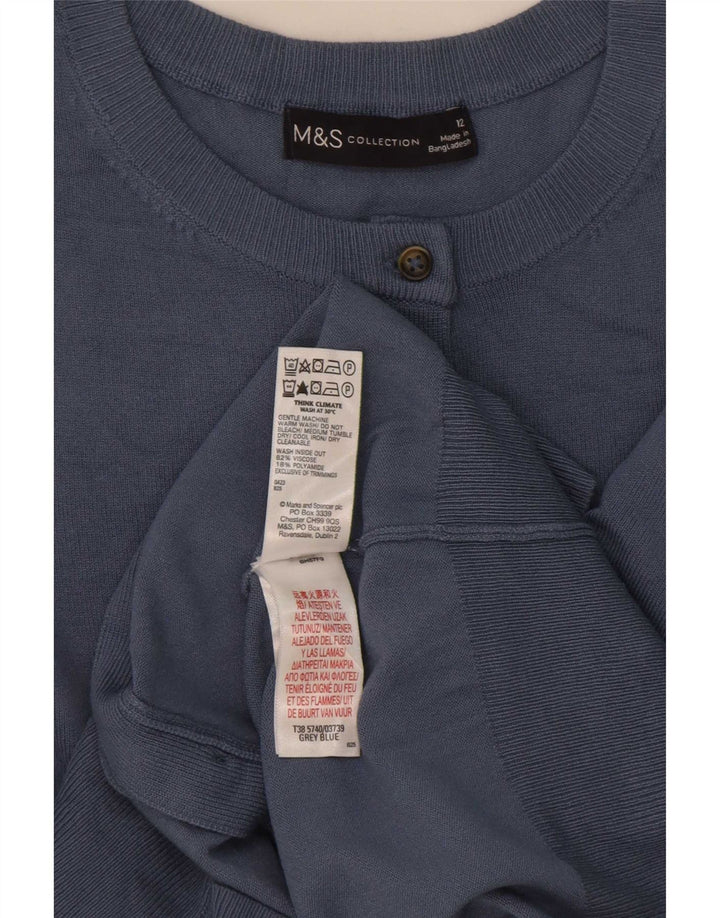 Женский кардиган Marks & Spencer UK 12, средний синий вискоза