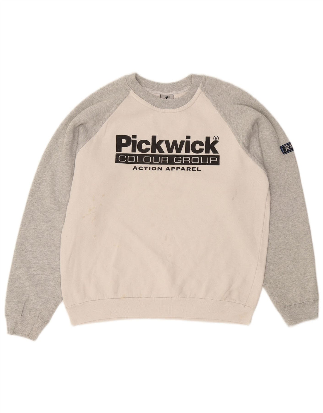 Женский свитер с рисунком PICKWICK UK 14, средний белый цвет с цветными блоками