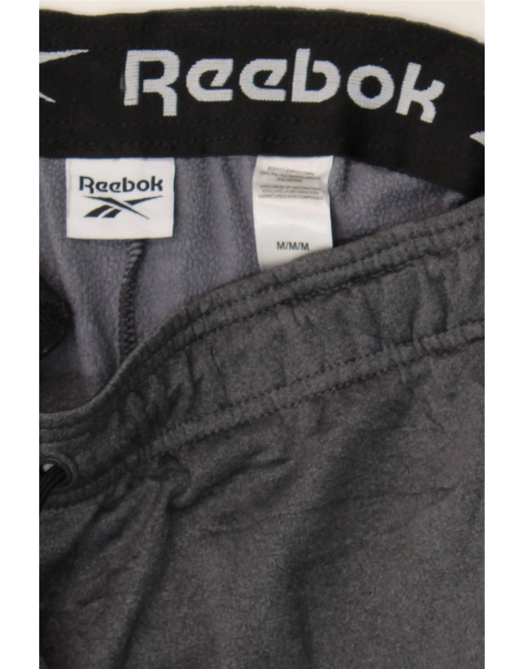 REEBOK Mens Graphic Tracksuit Trousers Joggers Medium  Grey Polyester Vintage Reebok and Second-Hand Reebok from Messina Hembry 