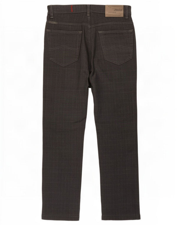 Marlboro Classics Mens Straight Casual Trousers W32 L30 Grey Check