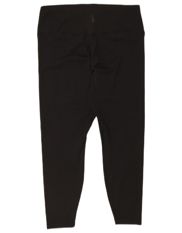 Женские укороченные леггинсы Nike Dri Fit UK 18 XL, черный полиэстер