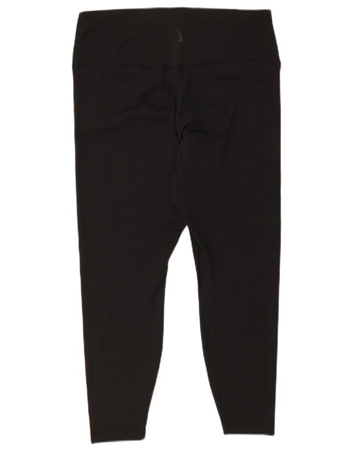 Женские укороченные леггинсы Nike Dri Fit UK 18 XL, черный полиэстер