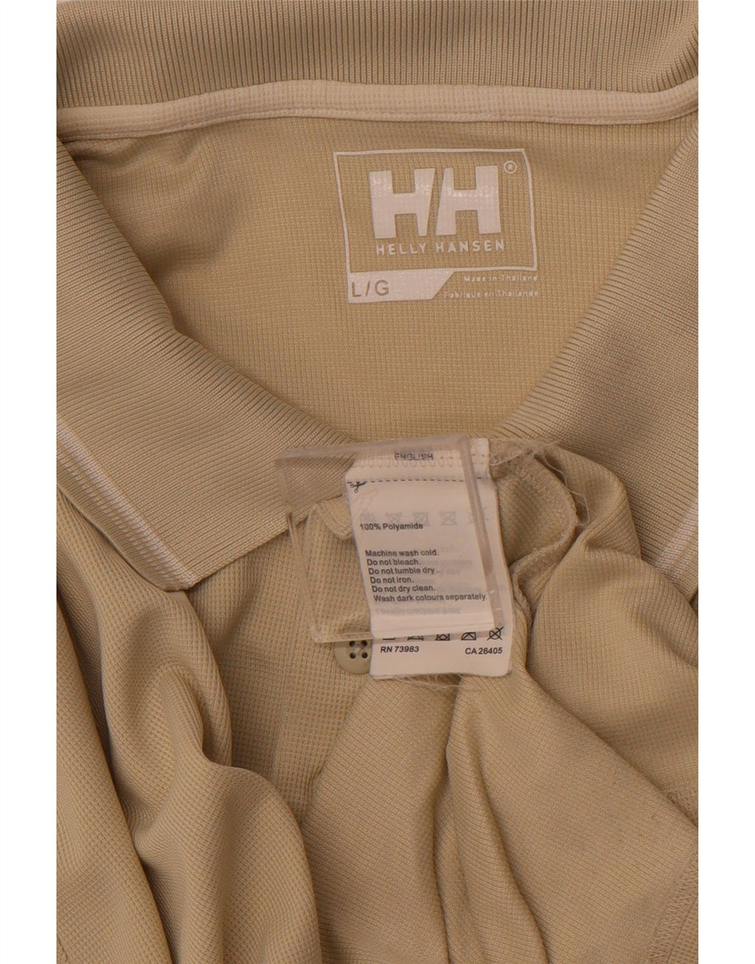 Мужская рубашка-поло HELLY HANSEN, большая, бежевая, полиамид