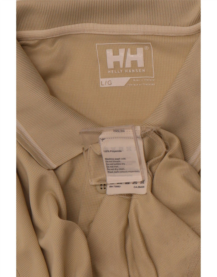 Мужская рубашка-поло HELLY HANSEN, большая, бежевая, полиамид