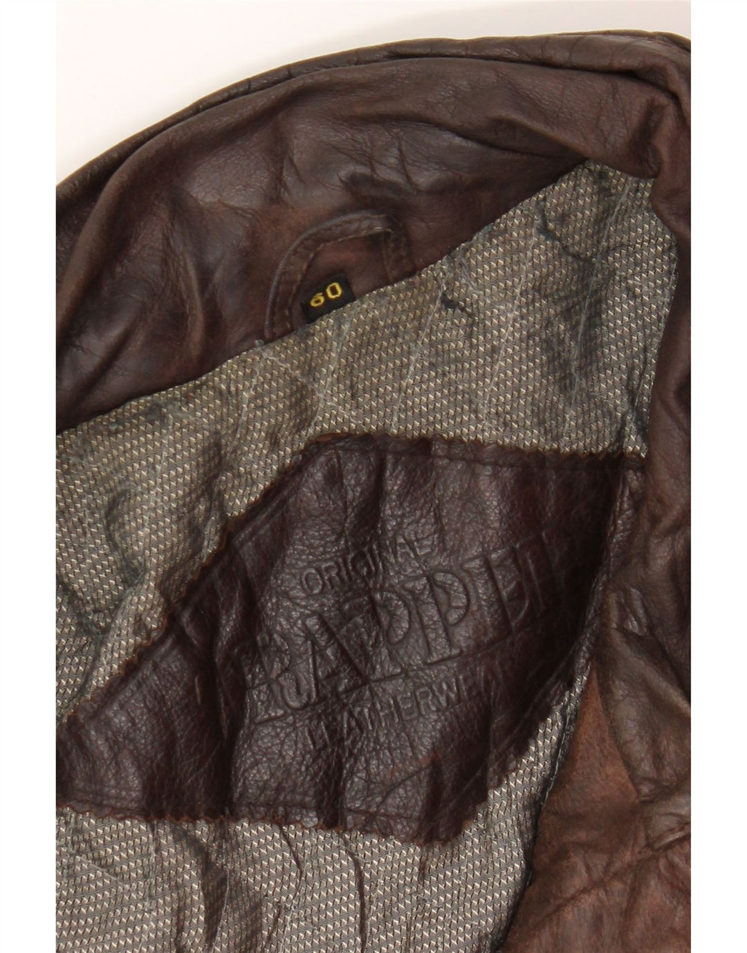 Мужская кожаная куртка Trapper UK 42 XL Коричневая кожаная