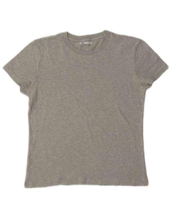 Мужская футболка Zara, маленькая, серая