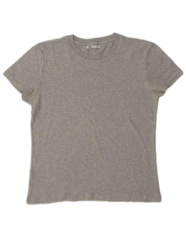 Мужская футболка Zara, маленькая, серая