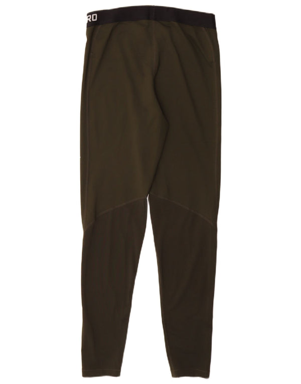 Женские леггинсы с рисунком NIKE Dri Fit UK 14, большой размер, цвет хаки, полиэстер