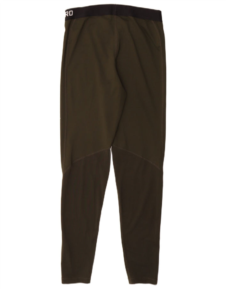 Женские леггинсы с рисунком NIKE Dri Fit UK 14, большой размер, цвет хаки, полиэстер