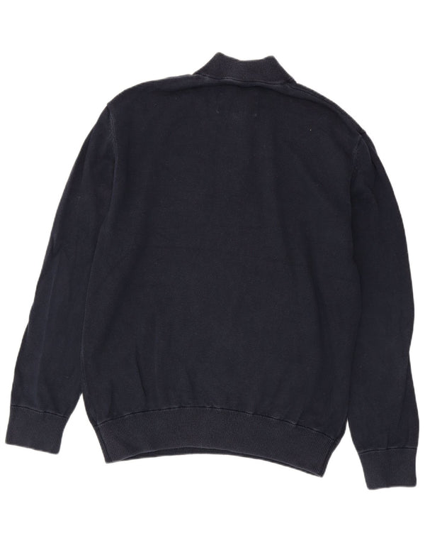 Мужской джемпер с воротником на молнии Jack Wills XL, темно-синий, хлопок