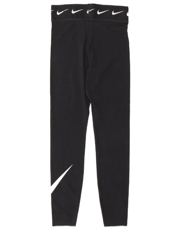 Женские леггинсы с рисунком Nike UK 10, маленькие черные хлопковые