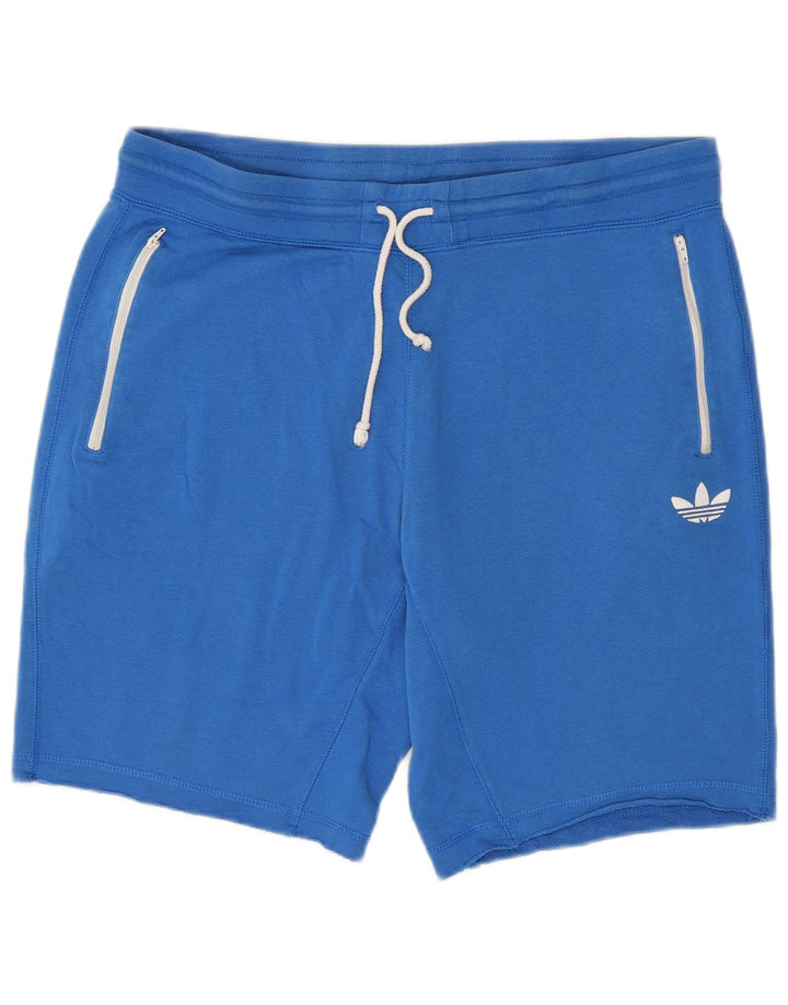 Мужские спортивные шорты Adidas, большие синие, хлопок