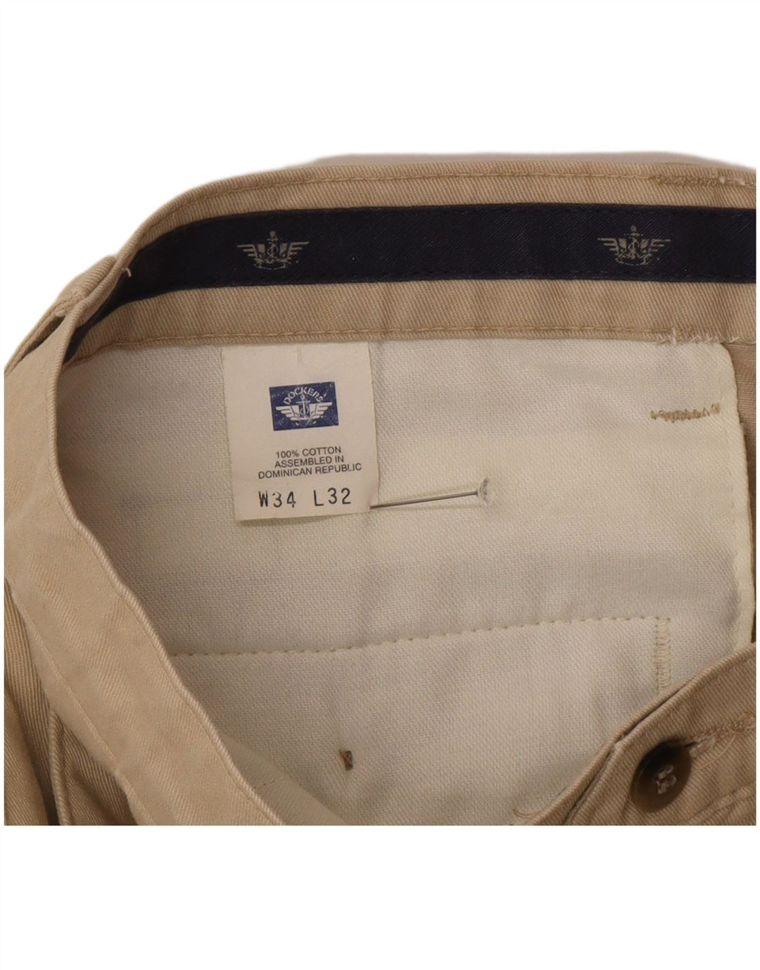 Мужские брюки-чиносы Dockers W34 L32, бежевый хлопок