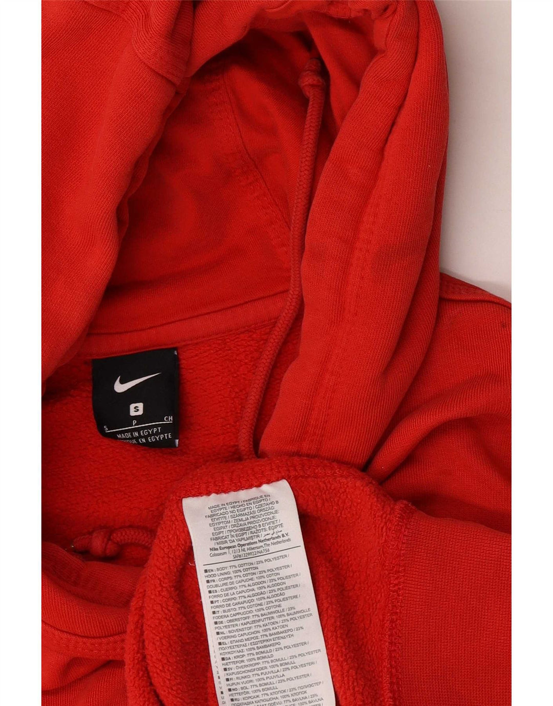 Мужской джемпер с капюшоном Nike, маленький красный, хлопковый