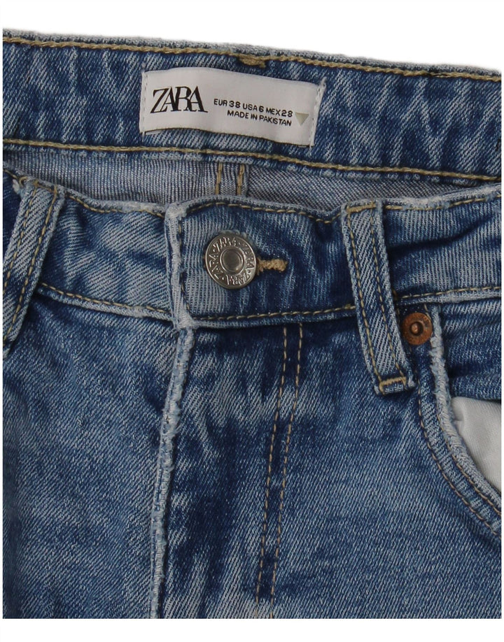 Женские укороченные джинсы Zara EU 38 Small W28 L25 Синие