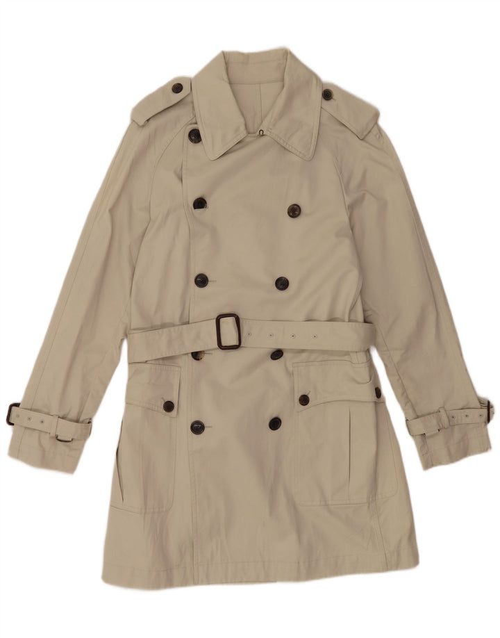 Мужской тренч Mauro Grifoni IT 48 Medium Off White Cotton