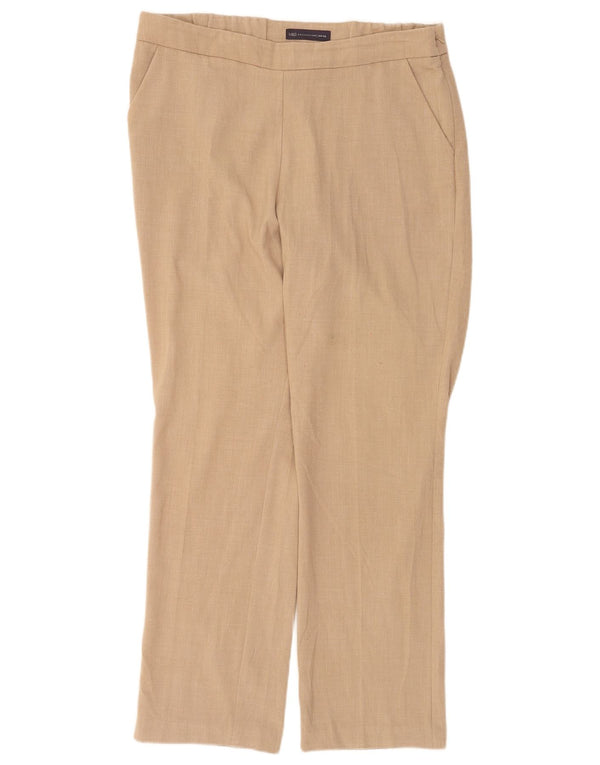 Marks & Spencer Womens Slim Casual Trousers UK 14 Large W34 L30 Beige