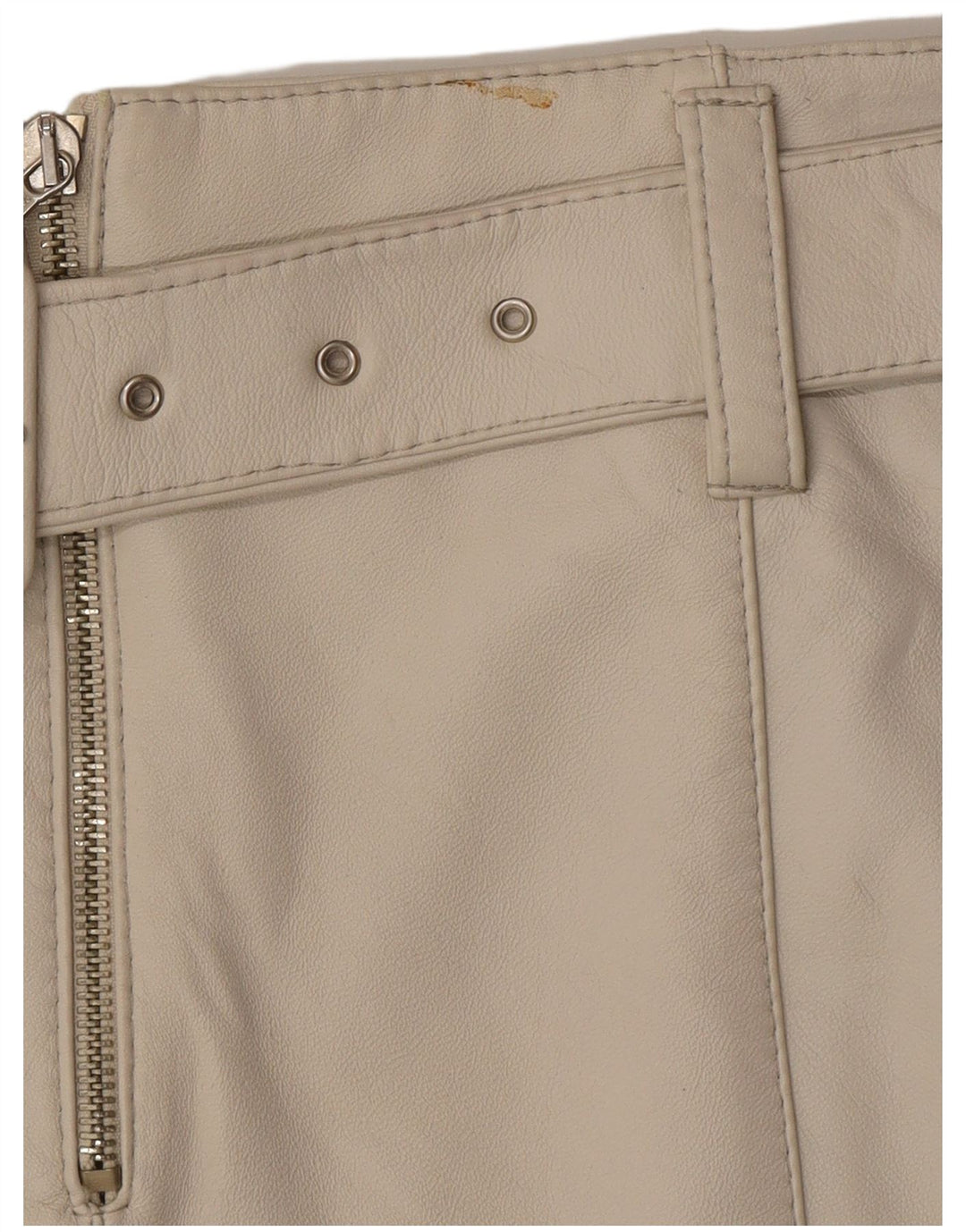 Юбка женская кожаная VINTAGE IT 44 Medium W28 Серая кожа