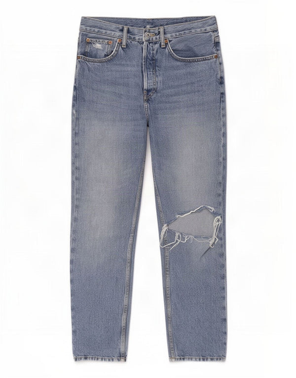 Женские прямые джинсы Topshop W28 L30, синий хлопок