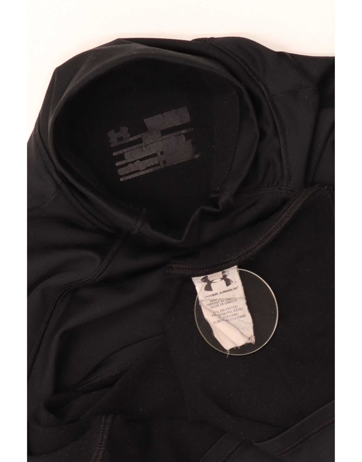 Женский топ с рисунком Under Armour с длинным рукавом UK 4 XS, черный полиэстер