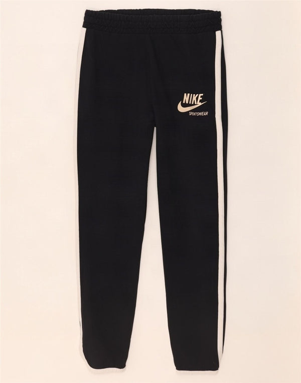 Женские спортивные брюки Nike UK 14, большие черные хлопковые брюки с цветными блоками