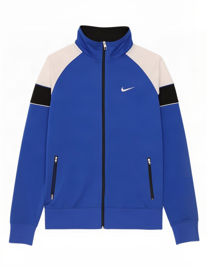 Мужской спортивный костюм Nike, средний синий полиэстер с цветными блоками