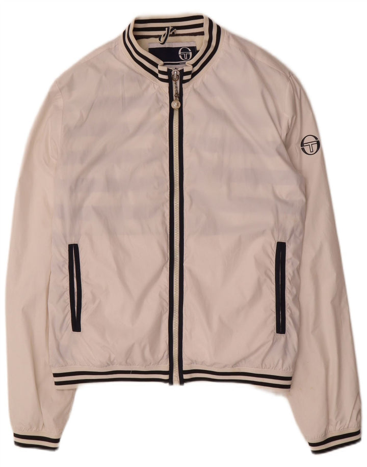 Женский спортивный костюм Sergio Tacchini, верхняя куртка США 12, большая белая полоска