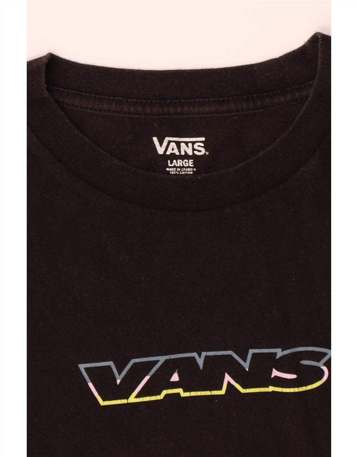 Мужская футболка с рисунком Vans, большой черный хлопок
