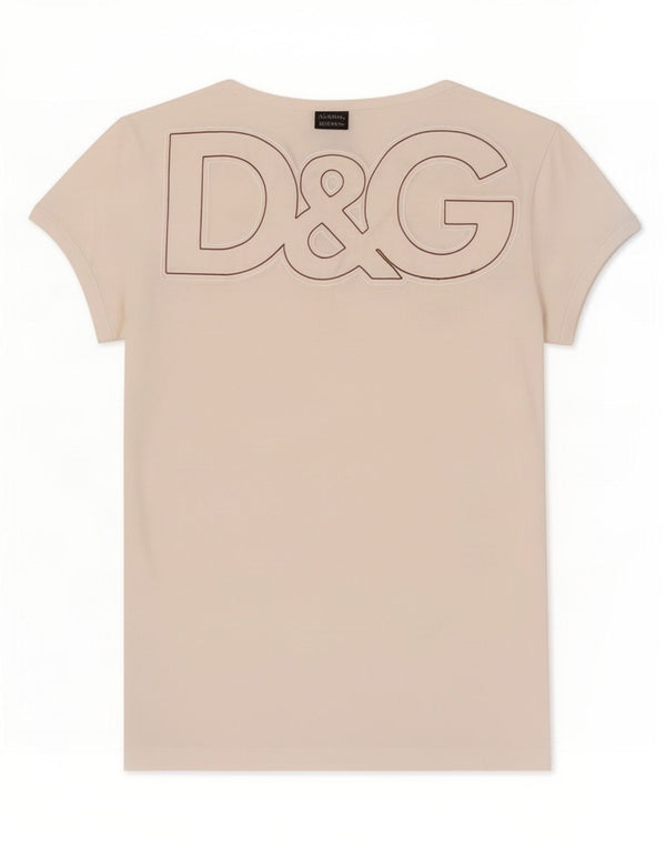 Женская футболка с рисунком Dolce & Gabbana Top UK 4 XS Белая