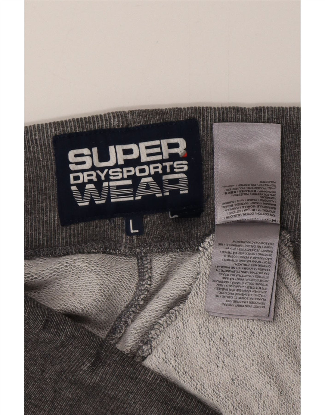SUPERDRY Мужские спортивные брюки с графическим рисунком, джоггеры, большие серые полосатые хлопковые брюки