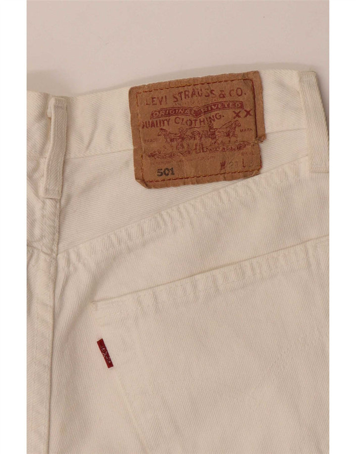 Женские джинсовые шорты Levi's 501 W27, маленькие белые