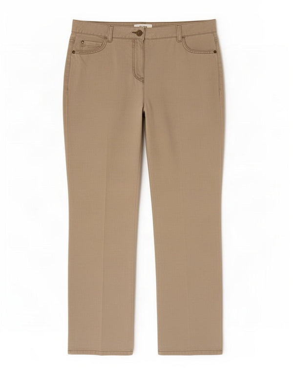 Женские прямые повседневные брюки Marks & Spencer UK 14 Medium W34 L311 Бежевые