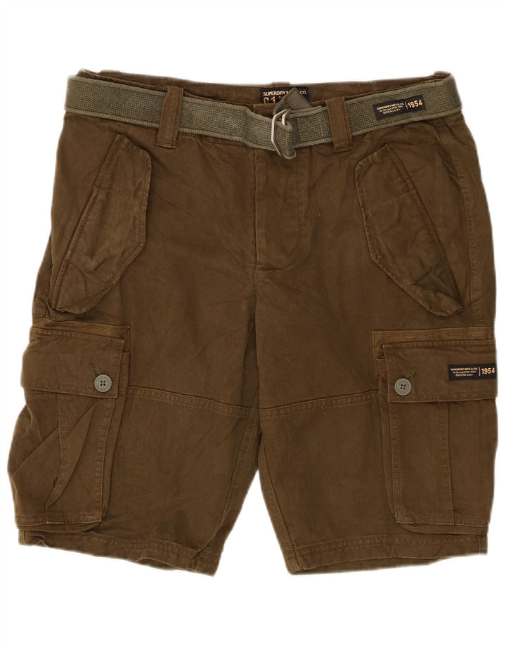 Мужские шорты карго Superdry W32, средний цвет хаки, хлопок